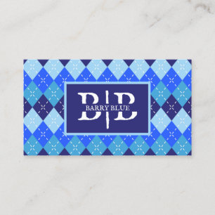 Blue Argyle Unique Business Branding Card