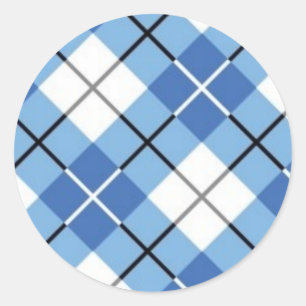 BLUE ARGYLE VINTAGE STICKERS