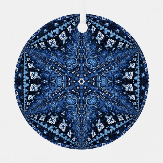 Blue Armenian Star Ornament (Front)
