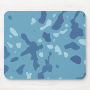 Blue Army Camouflage Pattern Mouse Mat