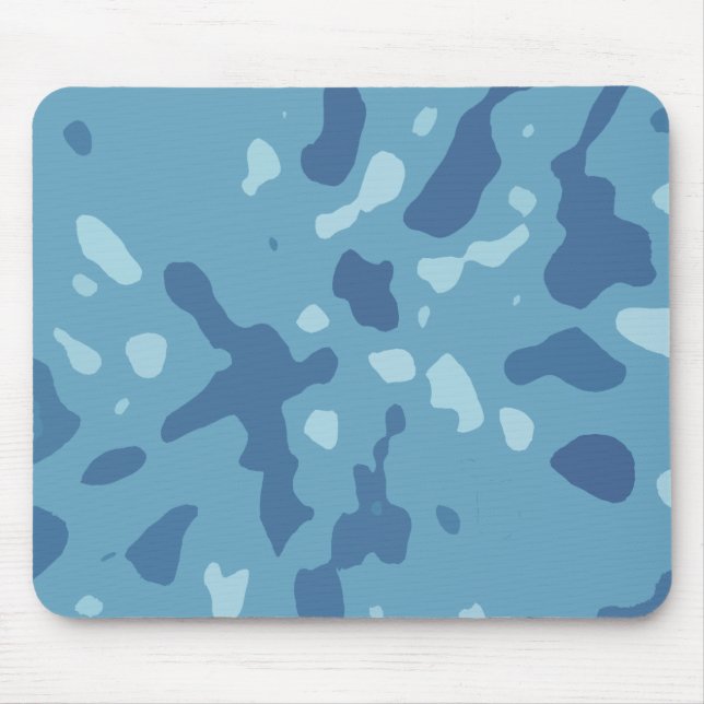 Blue Army Camouflage Pattern Mouse Mat (Front)