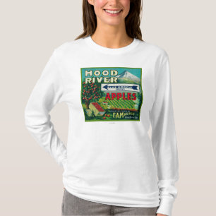 Blue Arrow Apple Crate LabelHood River, OR T-Shirt
