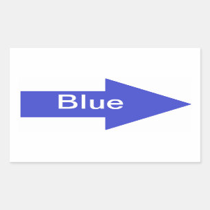 Blue Arrow Sign Sticker
