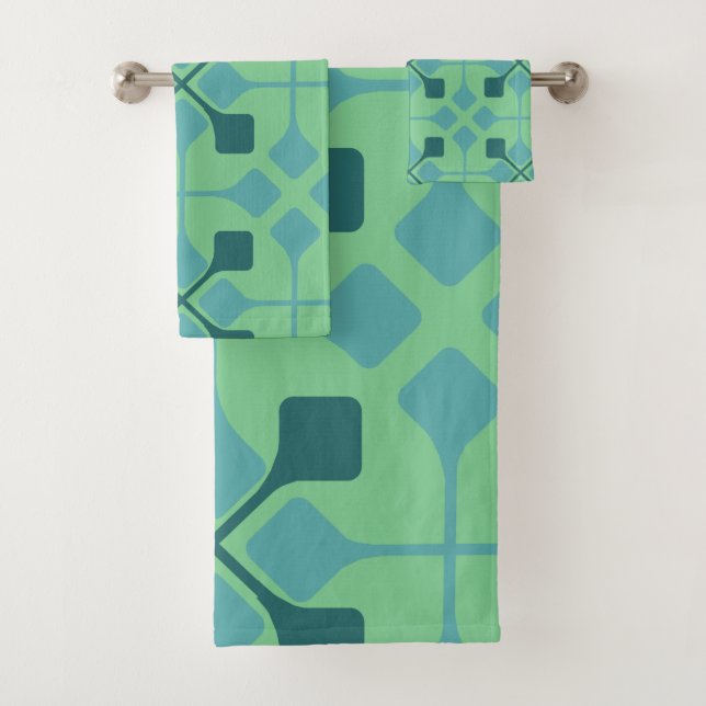 Blue Arrows  Bath Towel Set (Insitu)