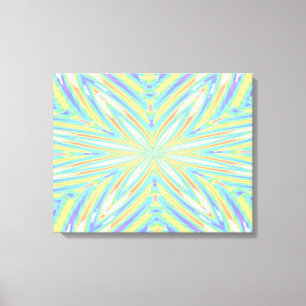 Blue Art Abstract Wrapped Art Canvas Print