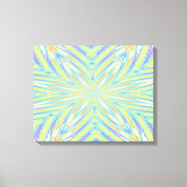 Blue Art Abstract Wrapped Art Canvas Print (Front)