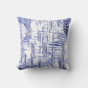 Blue Art Deco Cushion