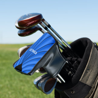 Blue Art Deco Design Golf Head Cover