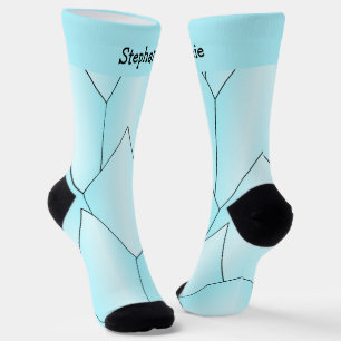 Blue Art Deco Design Socks