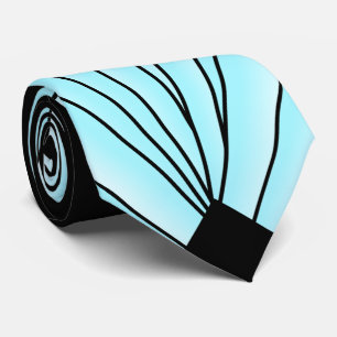 Blue Art Deco Design Tie