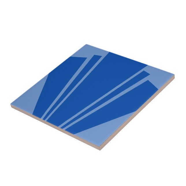 Blue Art Deco Design Tile (Side)