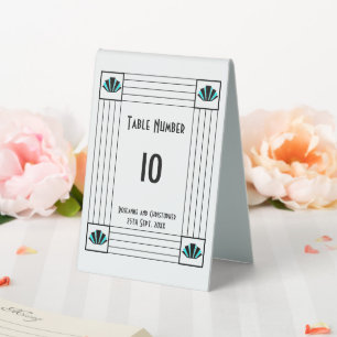 Blue Art Deco Design Wedding