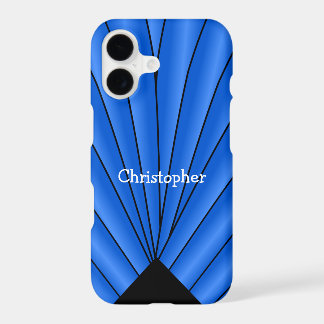 Blue Art Deco Fan Design