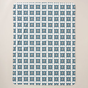 Blue Art Deco Pattern Sherpa Blanket