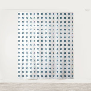 Blue Art Deco Pattern Tapestry