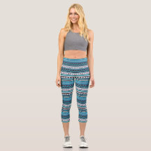 Blue art leggings