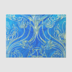 Blue,art nouveau, floral,belle epoque,vintage,chic tissue paper