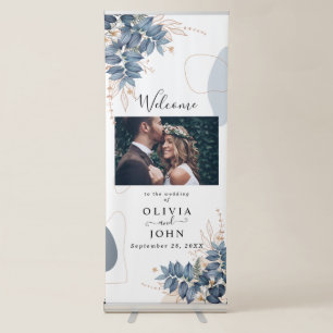 Blue Art Rustic Romance Special Retractable Banner