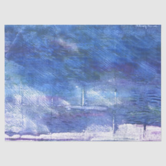 Blue art tissue paper