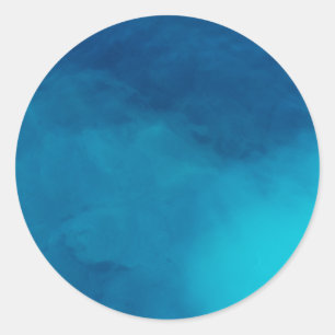 Blue Artistic Pattern Painting Art Blue Tones Clas Classic Round Sticker