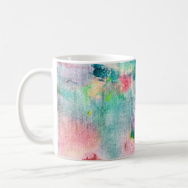 Blue Artistic. White Contemporary Presentation. Ti Coffee Mug (Left)