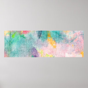 Blue Artistic. White Contemporary Presentation. Ti Poster