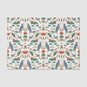 Blue Arts & Crafts Heritage Heron Pond crafters' Tissue Paper