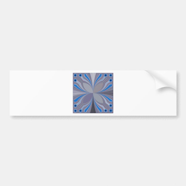 Blue Ash Gray Polka Dot Texture Art Print Bumper Sticker (Front)