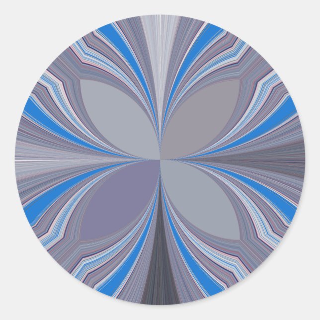 Blue Ash Grey Polka Dot Texture Art Print Classic Round Sticker (Front)