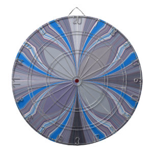 Blue Ash Grey Polka Dot Texture Art Print Dartboard