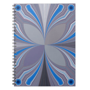 Blue Ash Grey Polka Dot Texture Art Print Notebook