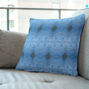 Blue Asian Oriental coastal summer lake ocean sea  Cushion