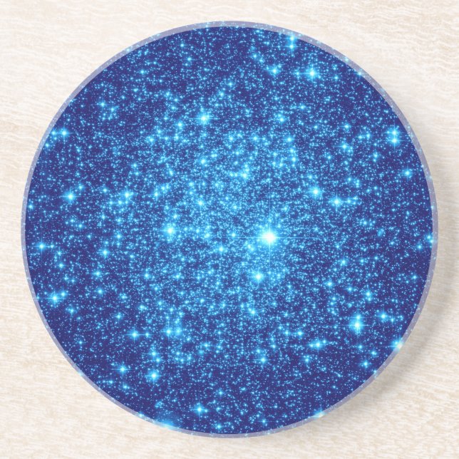 Blue Astral Glitter Coaster (Front)