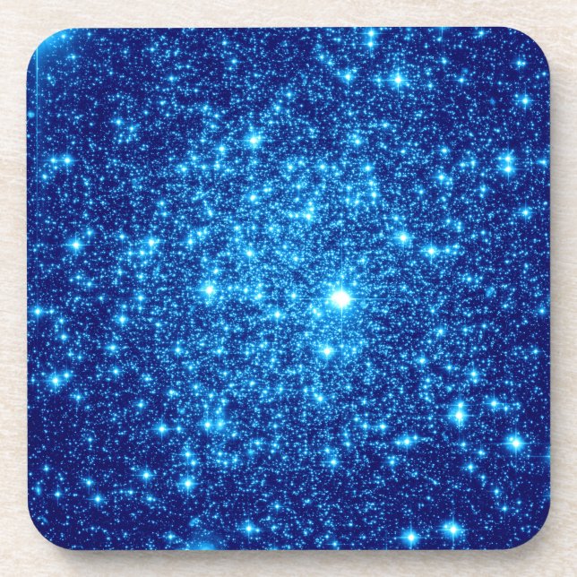 Blue Astral Glitter Coaster (Front)