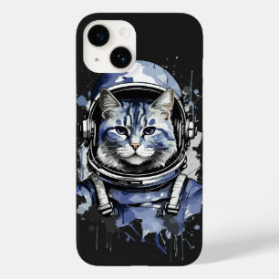Blue Astronaut Cat Splash Design Case-Mate iPhone 14 Case