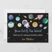 Blue Astronaut Outer Space First Birthday
