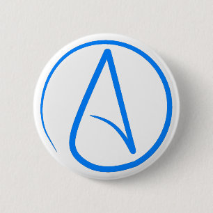 Blue Atheist A 6 Cm Round Badge