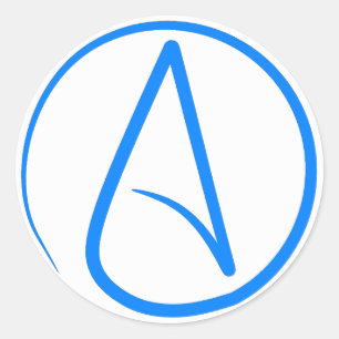 Blue Atheist A Classic Round Sticker