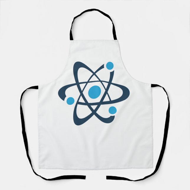 Blue Atom Science Design Apron (Front)