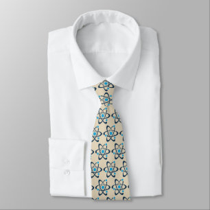 Blue Atoms Design Necktie