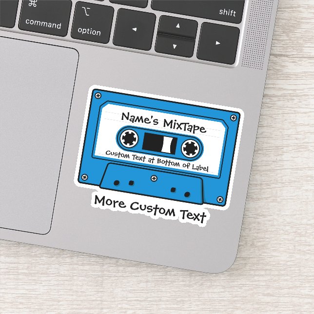 Blue Audio Cassette Tape (Detail)