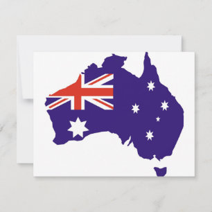 Blue Aussie Map Flag