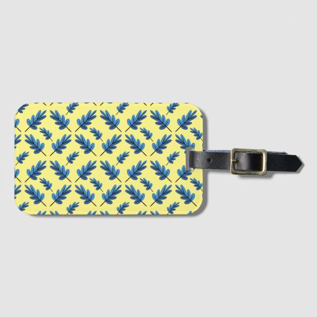 Blue Autumn Luggage Tag (Front Horizontal)