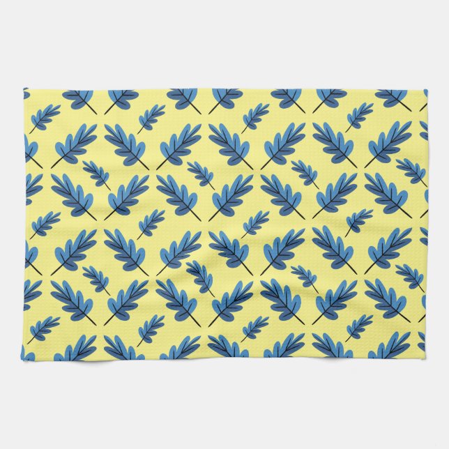Blue Autumn Tea Towel (Horizontal)