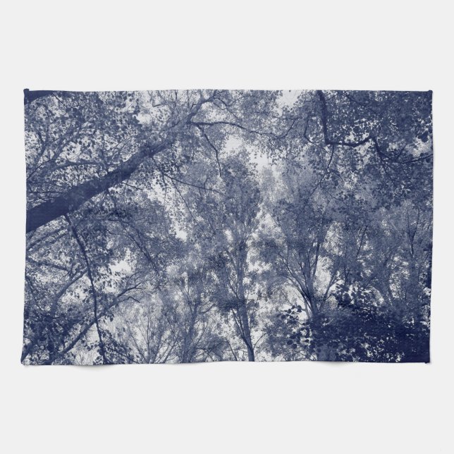 Blue Autumn Tea Towel (Horizontal)