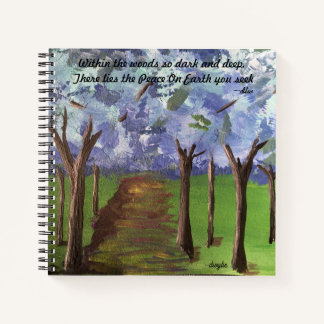 Blue Autumn Woods Notebook