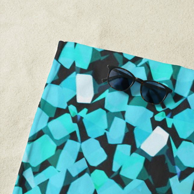 Blue Avalanche beach towel (In Situ)