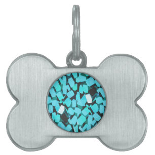 Blue Avalanche bone pet ID tag