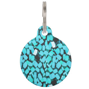 Blue Avalanche large pet ID tag