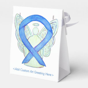 Blue Awareness Ribbon Angel Custom Party Favour Bo Box